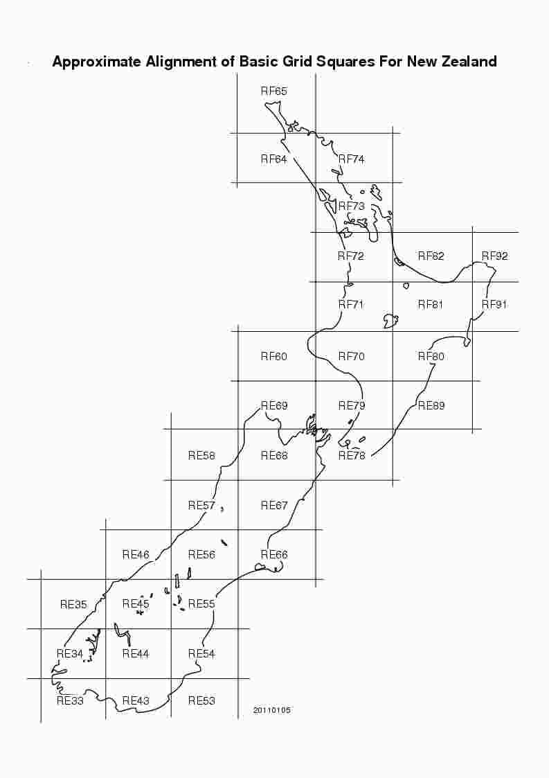 Mapa de nova zelanda graella