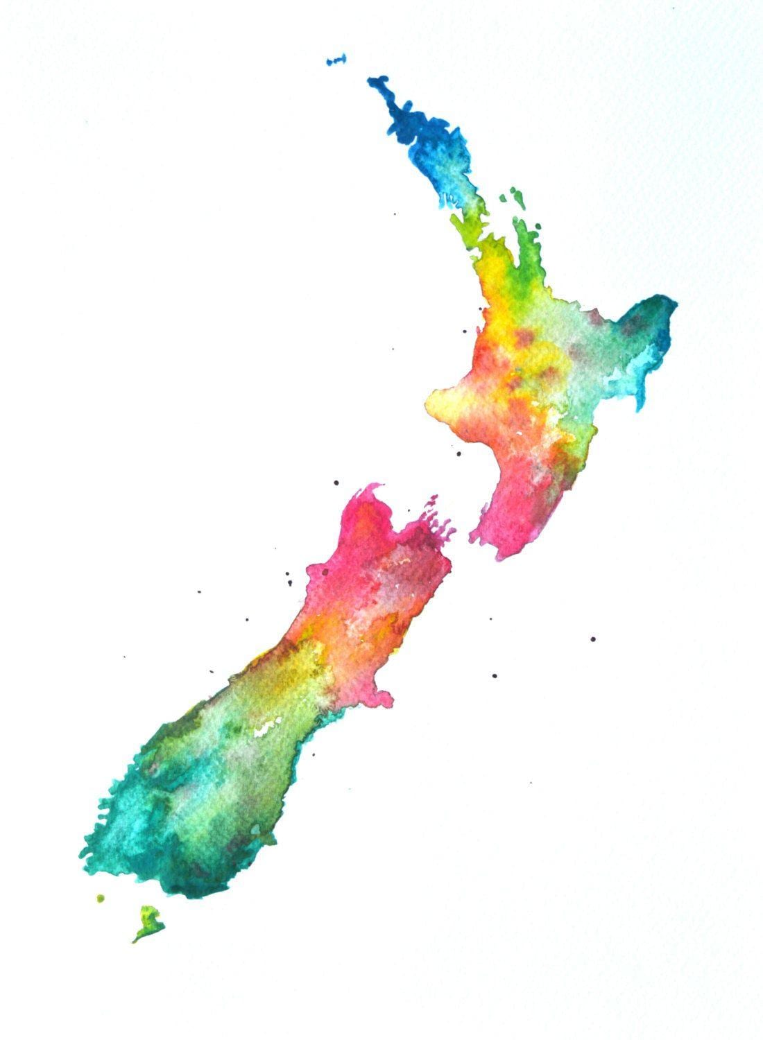 Mapa de nova zelanda art