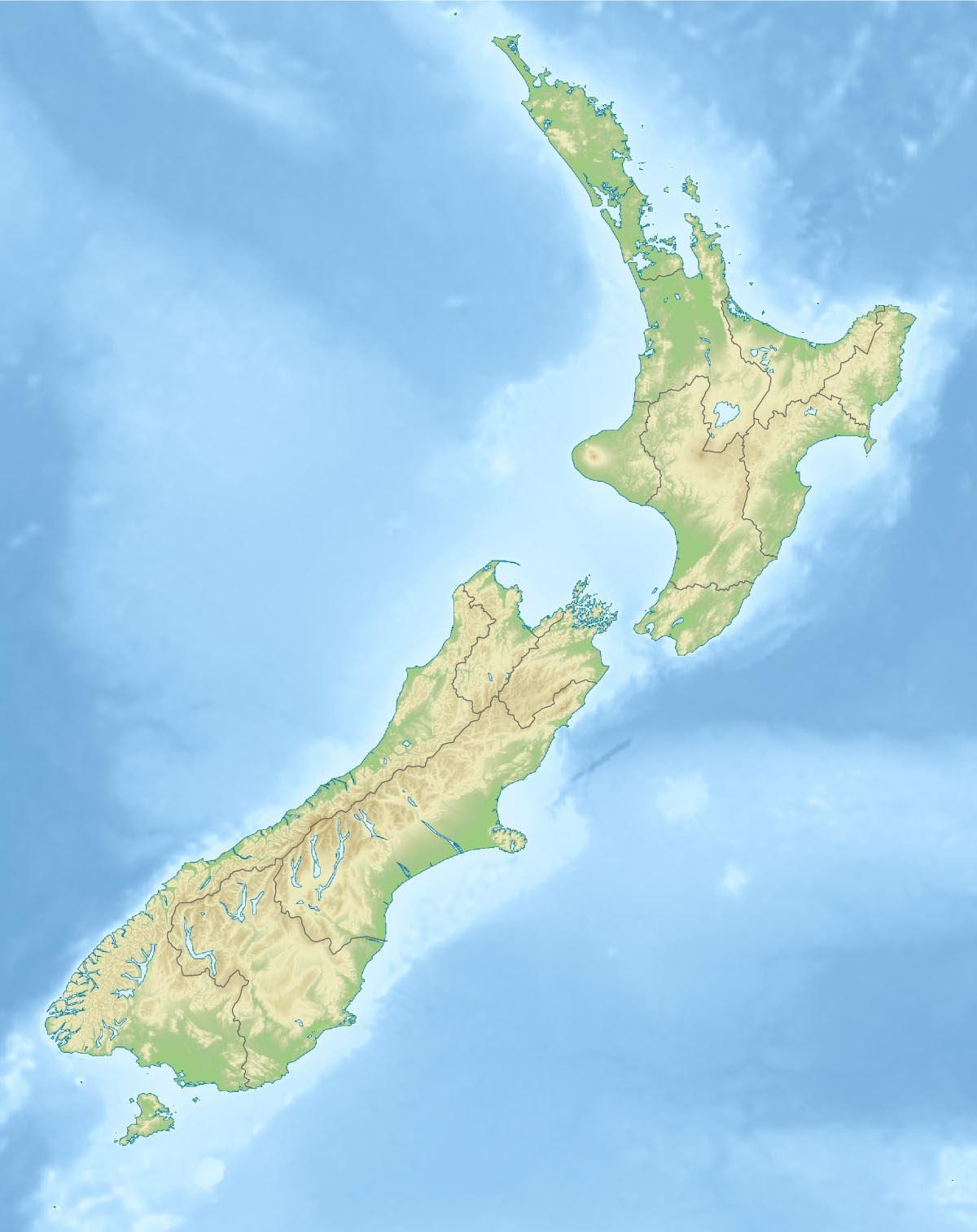 nova zelanda característiques físiques mapa