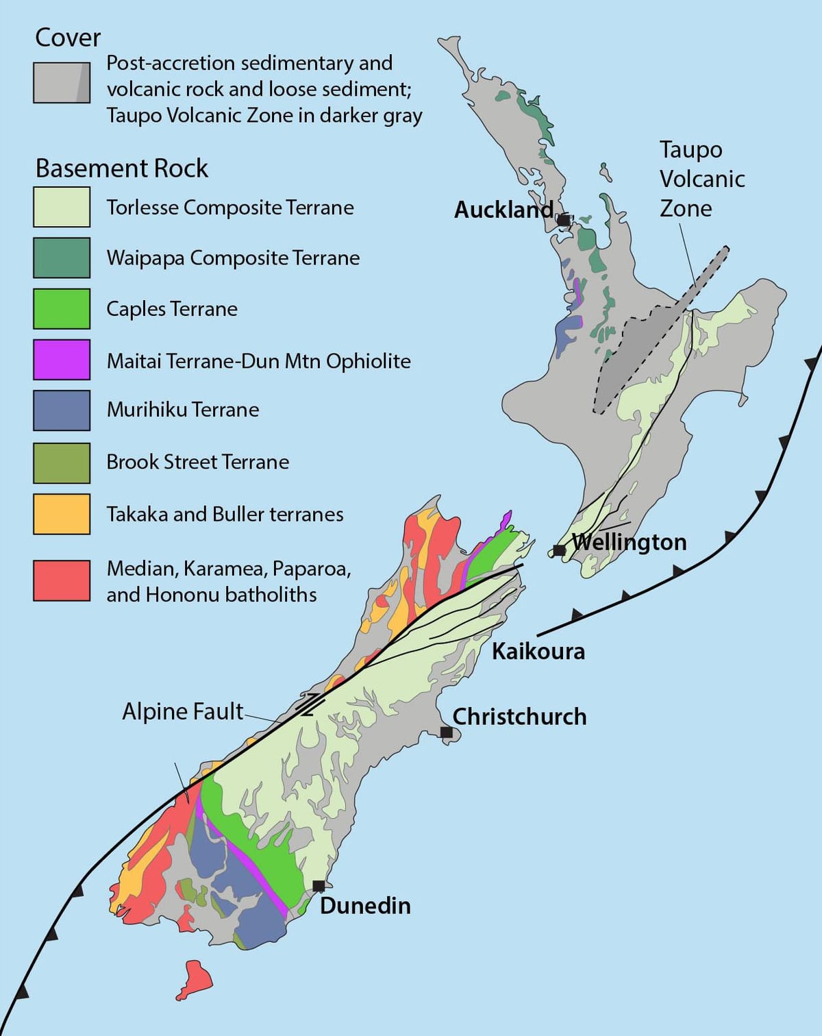 Mapa de nova zelanda recursos naturals