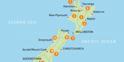 Auckland, a nova zelanda mapa