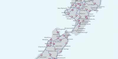 Mapa de nova zelanda carretera