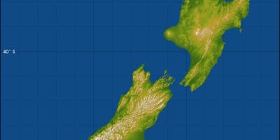 Nova zelanda altitud mapa