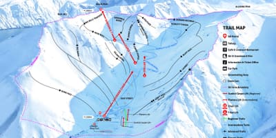 Nova zelanda estacions d'esquí mapa