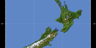 Nova zelanda terra mapa