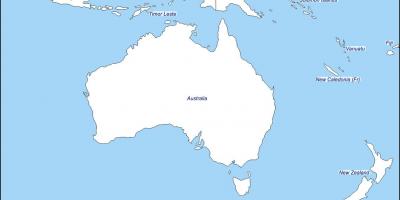 Esquema mapa d'austràlia i nova zelanda