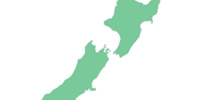 Nova zelanda mapa esquema de vectors