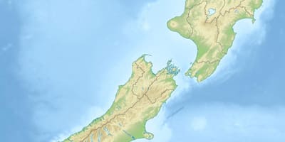 Nova zelanda característiques físiques mapa