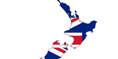 Mapa de nova zelanda i la bandera