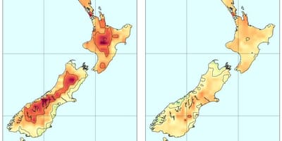 Mapa de nova zelanda temperatura