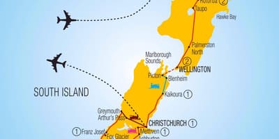 Mapa de nova zelanda tren