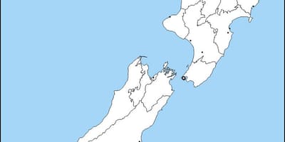 Mapa de simple nova zelanda